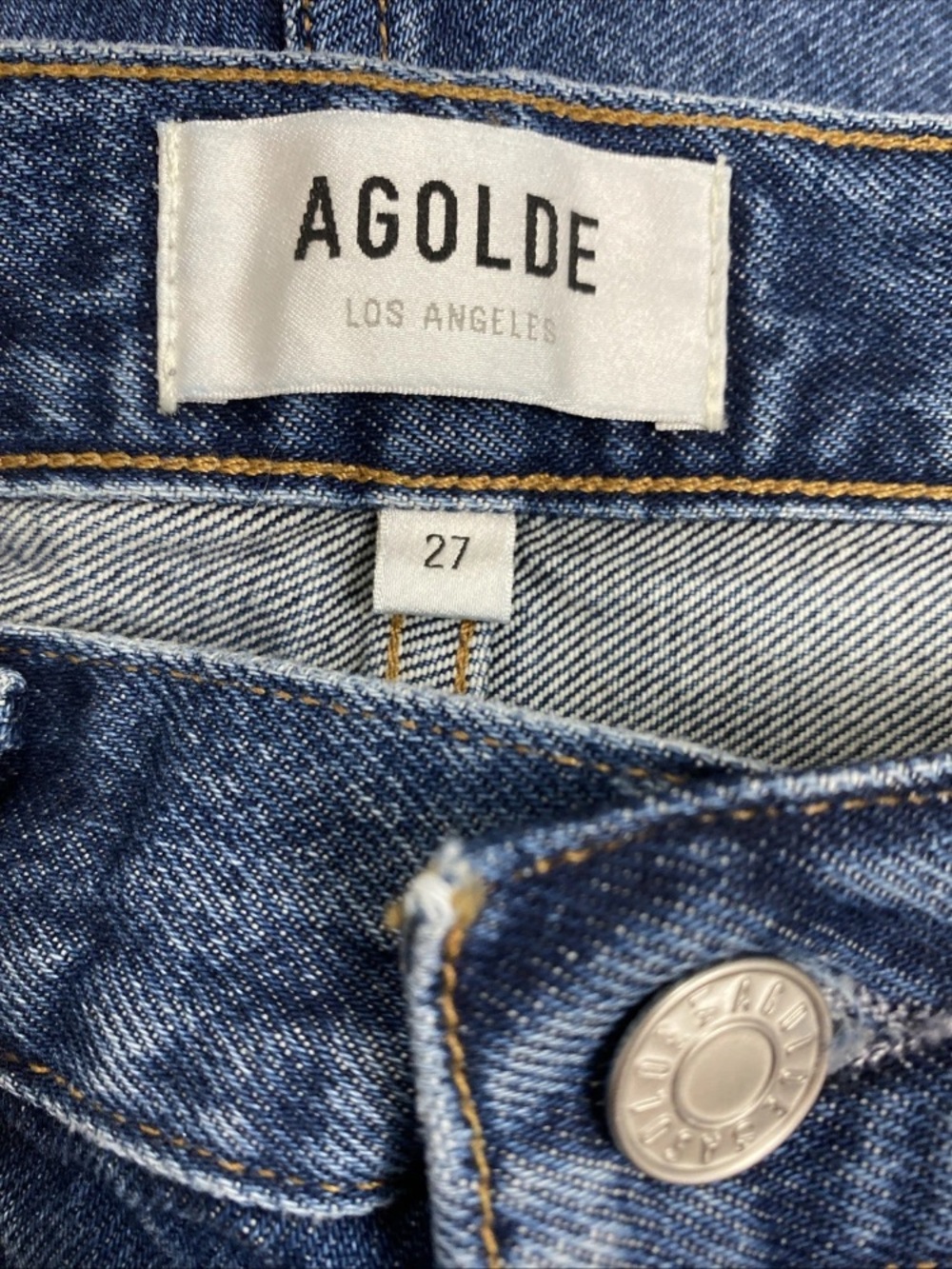 NWT! AGOLDE Parker Long Denim Jean Shorts Sz 27 Enamour Wash 4” Inseam Loose Fit - Picture 9 of 15